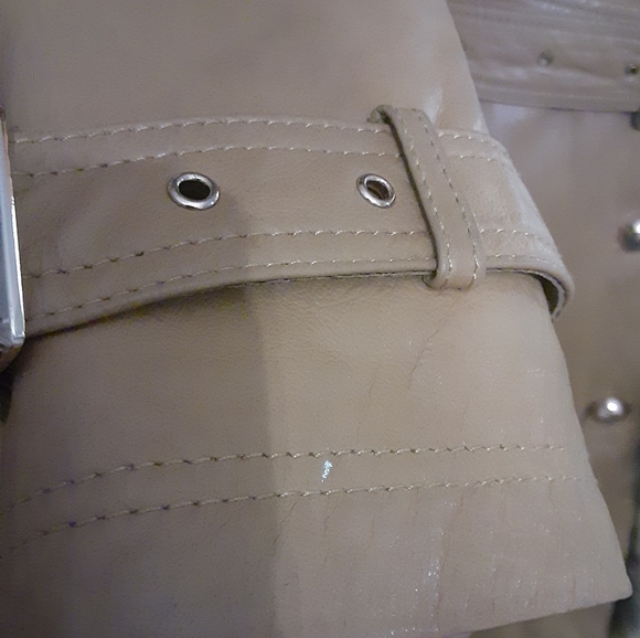 Bordigy Genuine Brown Leather/ Fur Midlength Coat- Women's Size S/M - Picture 12 of 13